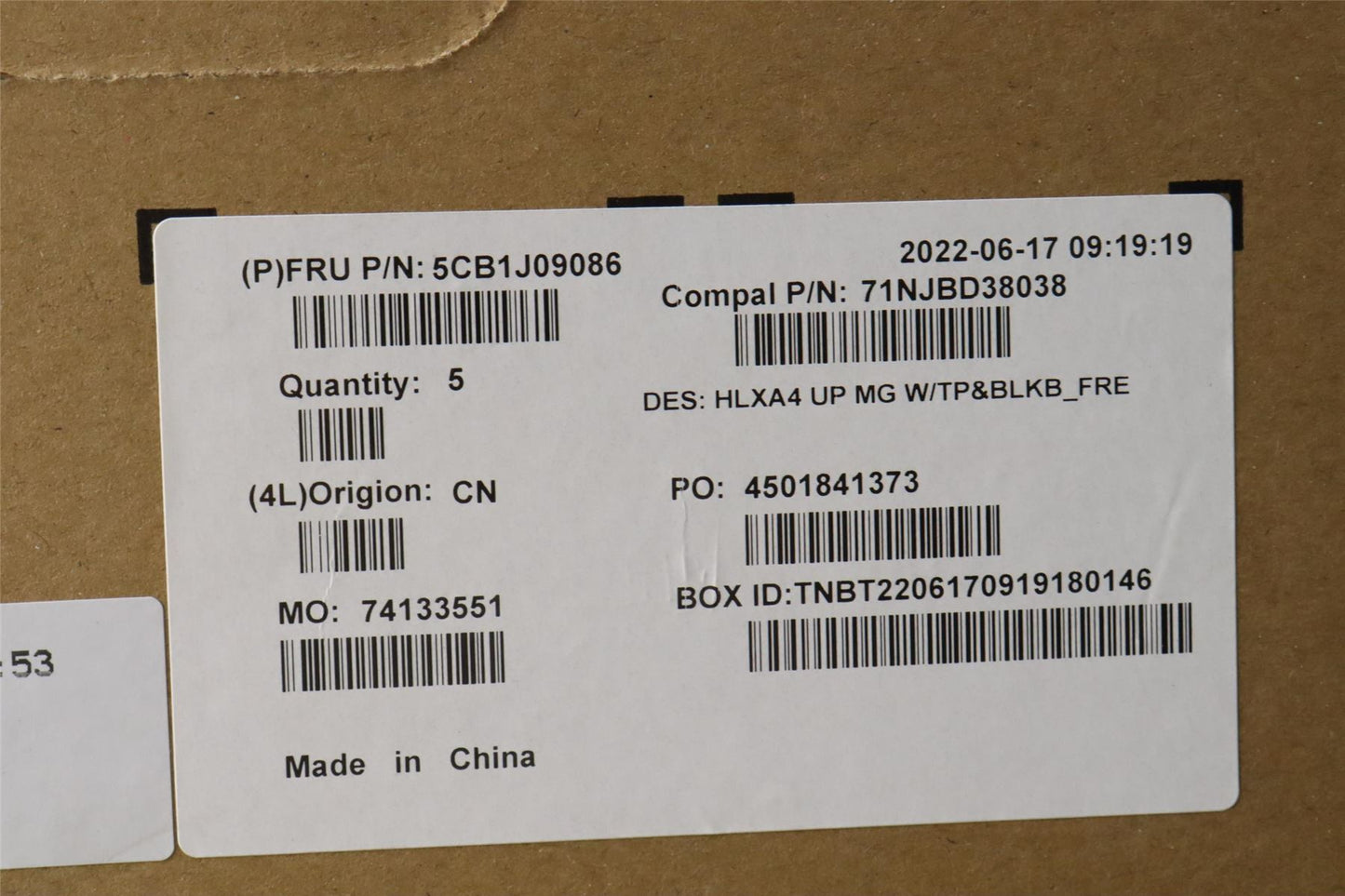 Lenovo ThinkBook 14 G4 IAP Palmrest Cover Touchpad Keyboard French 5CB1J09086