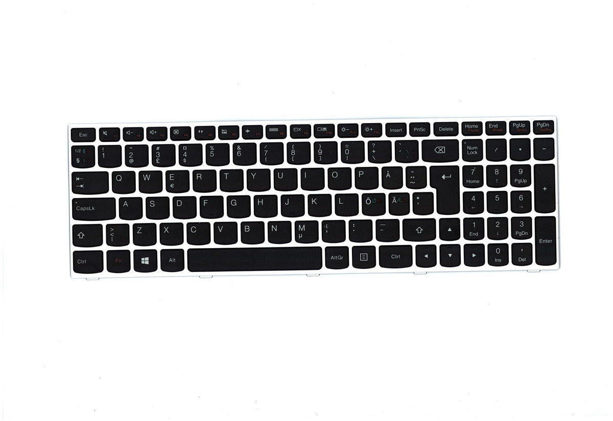 Lenovo IdeaPad 300-15ISK Keyboard Nordic Light Silver 5N20K13009