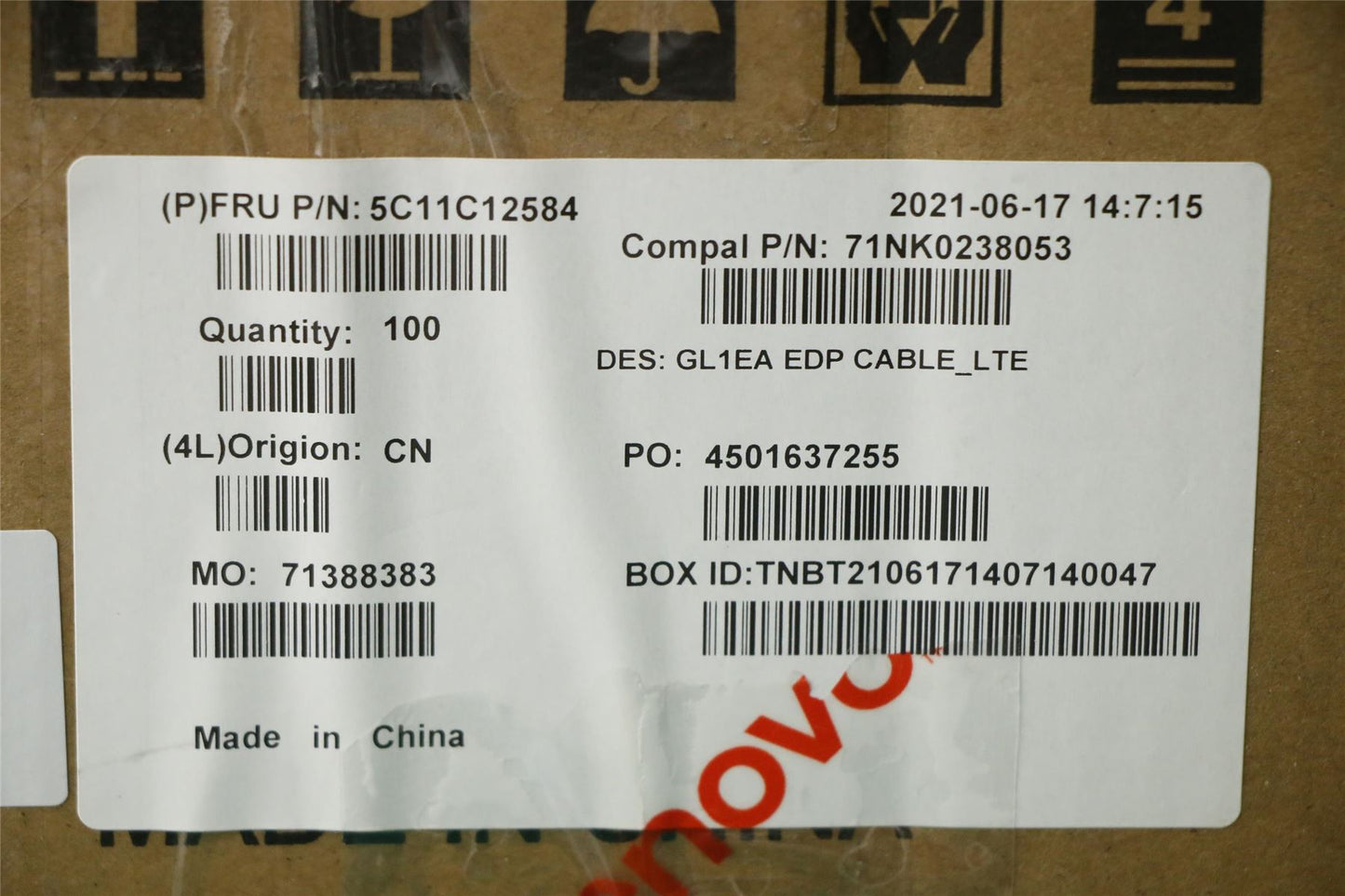 Lenovo FRU LCD Cable_LTE 5C11C12584