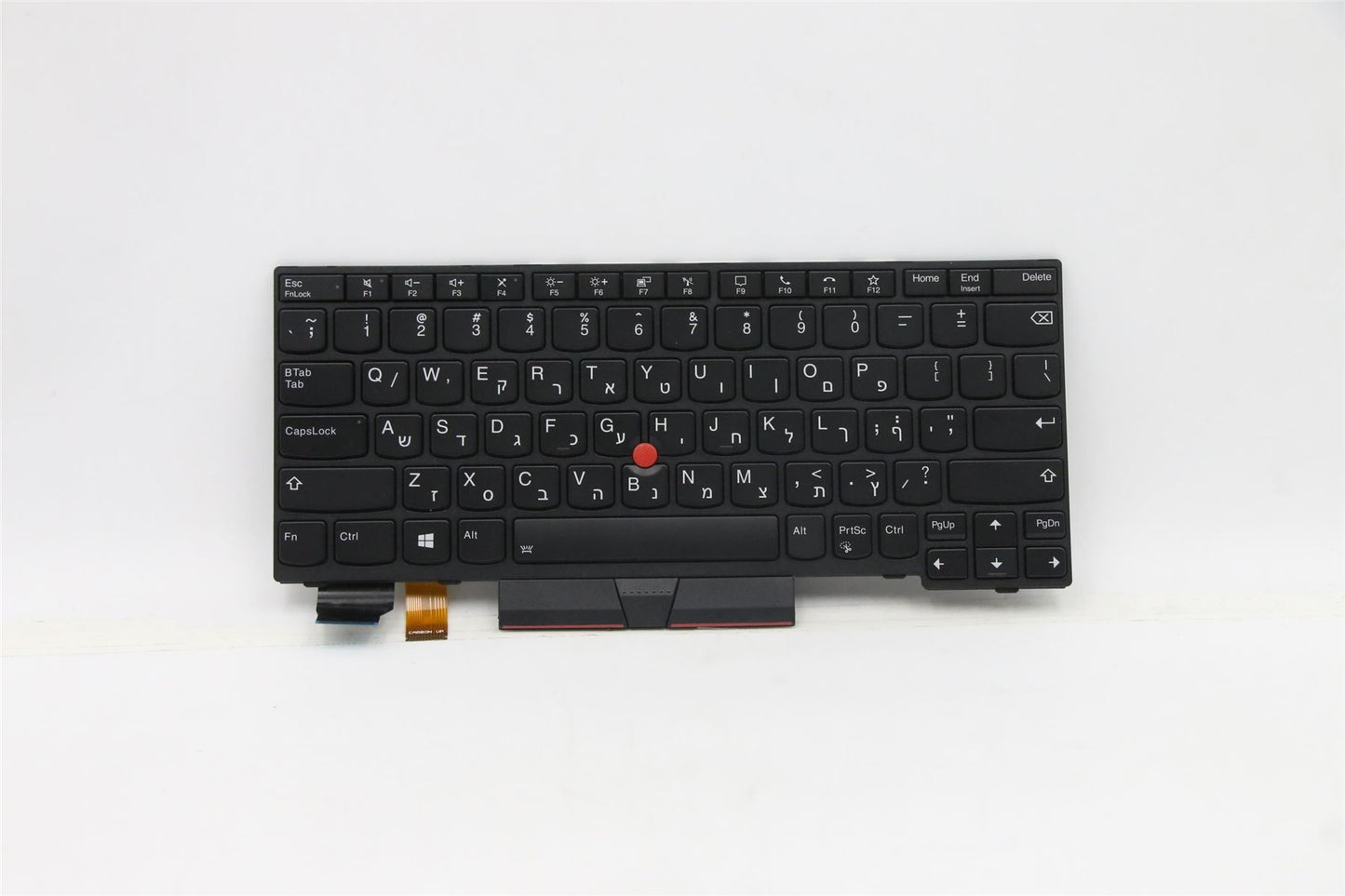 Lenovo ThinkPad X13 L13 Gen 2 s Keyboard Hebrew Black Backlit 5N20V43050