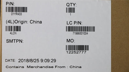 Lenovo Carbon X1 6th LCD Cover Rear Back Housing Black 01YR433
