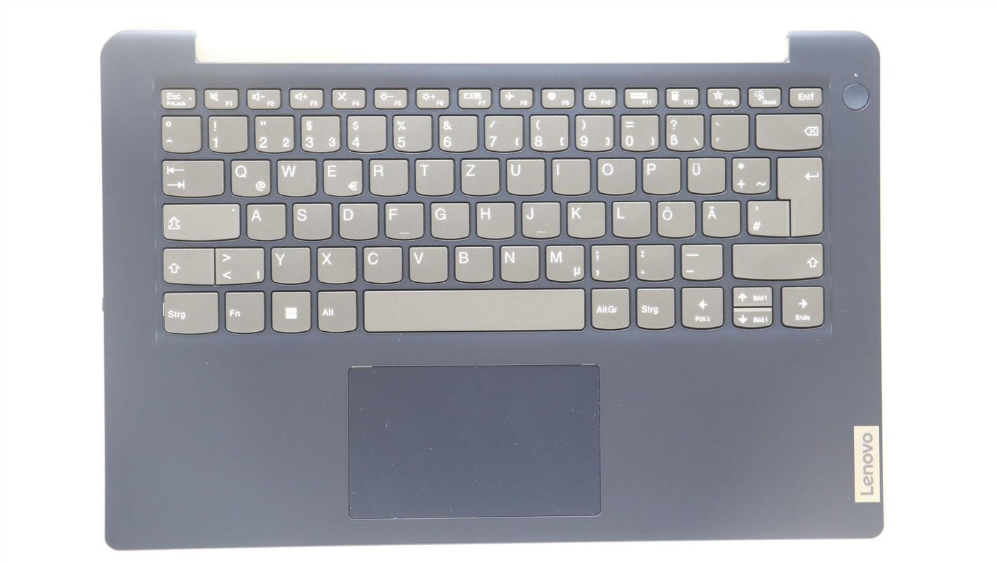 Lenovo IdeaPad 114IGL7 Palmrest Cover Touchpad Keyboard German Blue 5CB1J37612