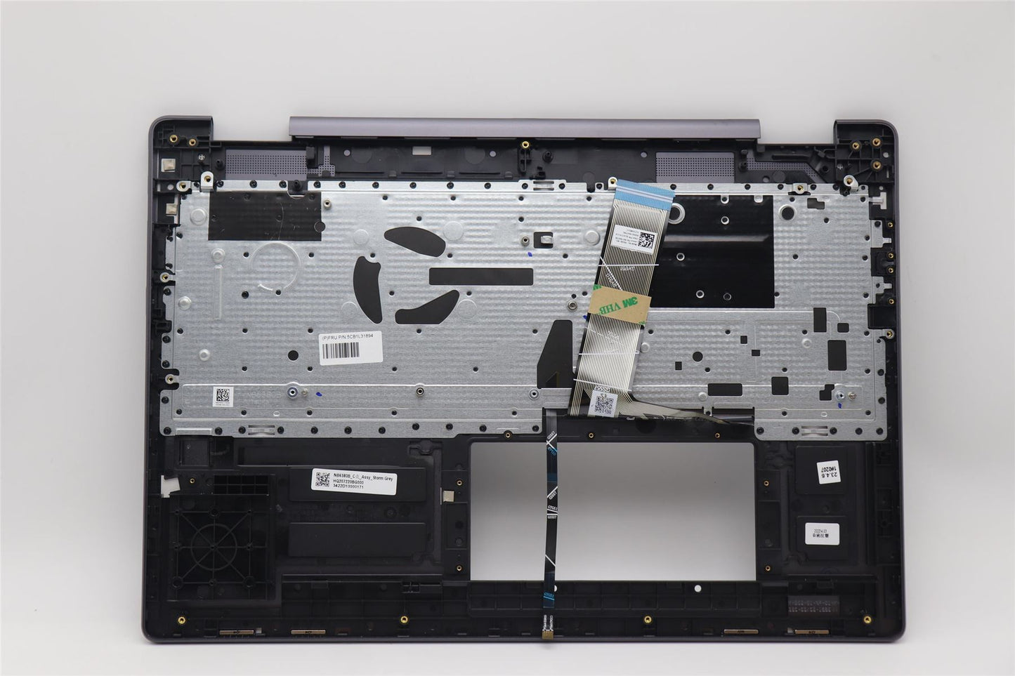 Lenovo Yoga 7 16IRL8 Keyboard Palmrest Top Cover Belgian Storm Grey 5CB1L31894