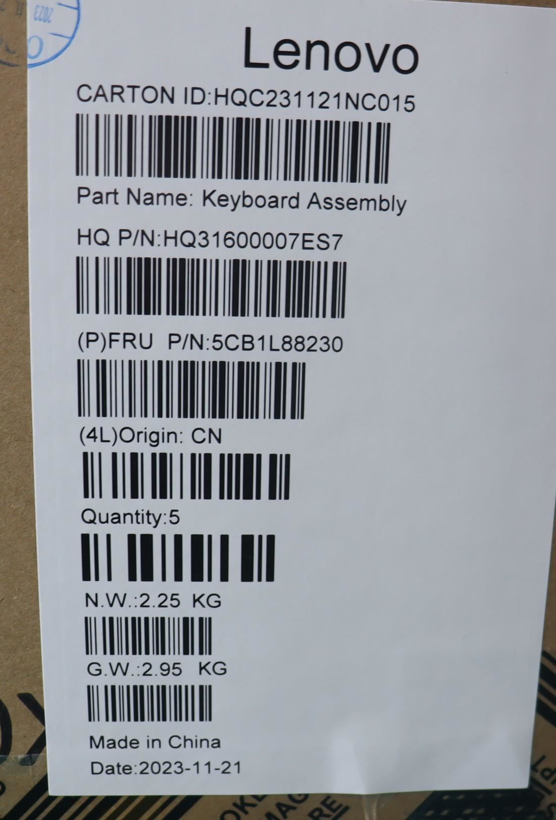 Lenovo COVER Upper Case ASM_CZE/SLKH83E0NFPMIGY 5CB1L88230