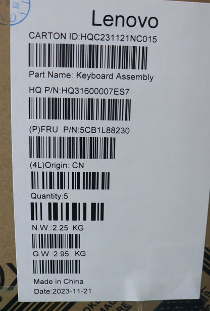 Lenovo COVER Upper Case ASM_CZE/SLKH83E0NFPMIGY 5CB1L88230