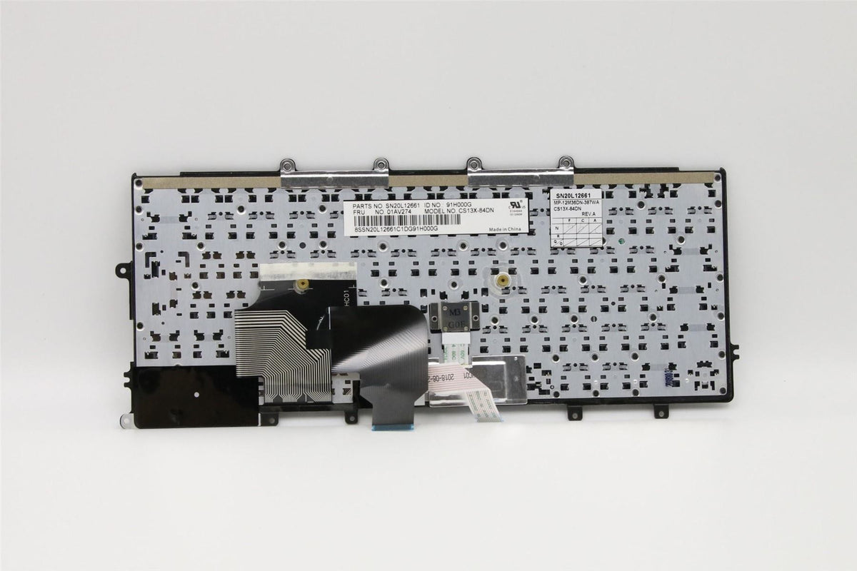 Genuine Lenovo ThinkPad X260 Keyboard Nordic Black 01AV274