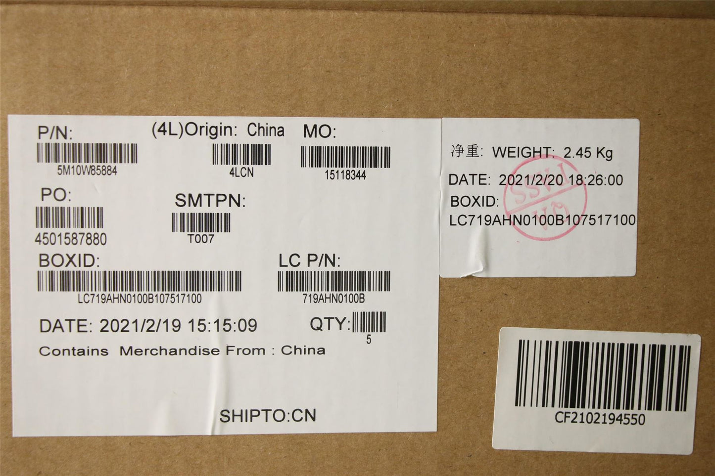 Lenovo Carbon X1 7th Keyboard Palmrest Top Cover US International 5M10W85884