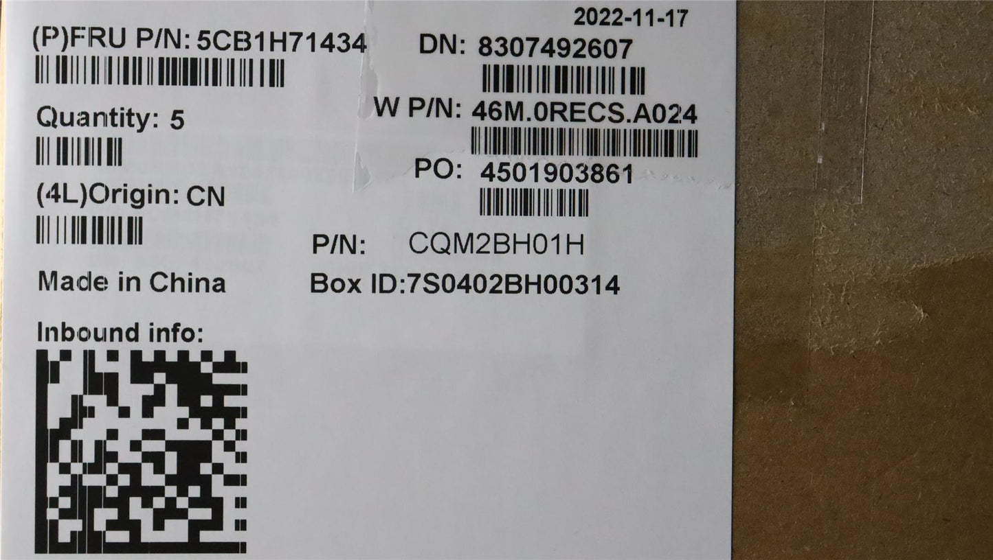 Lenovo Upper Case ASM_FRA W 82R9 SG BL 5CB1H71434