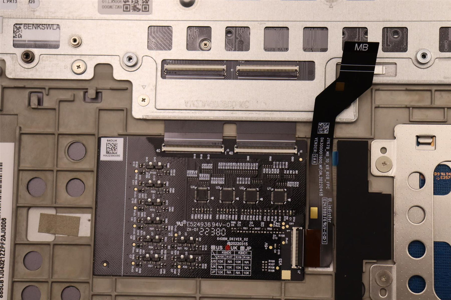 Lenovo Upper Case ASM_FRA L82TF RGBSG 5CB1J04321