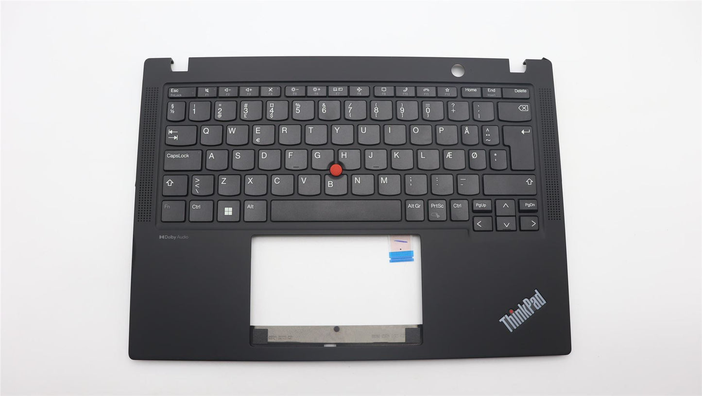 Lenovo ThinkPad X13 Gen 4 Keyboard Palmrest Top Cover Danish Black 5M11H88980