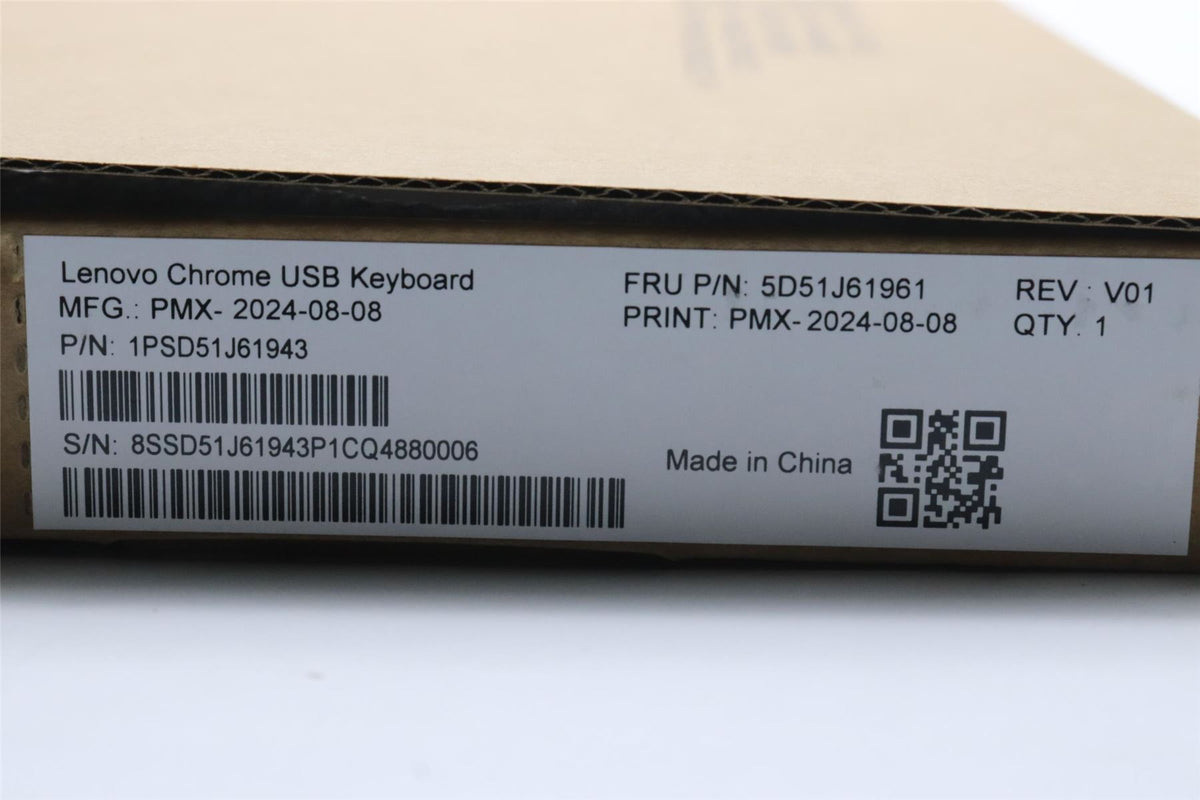 Lenovo DT_KYB Primax Chrome USB KB_Black FRENCH Keyboard 5D51J61961