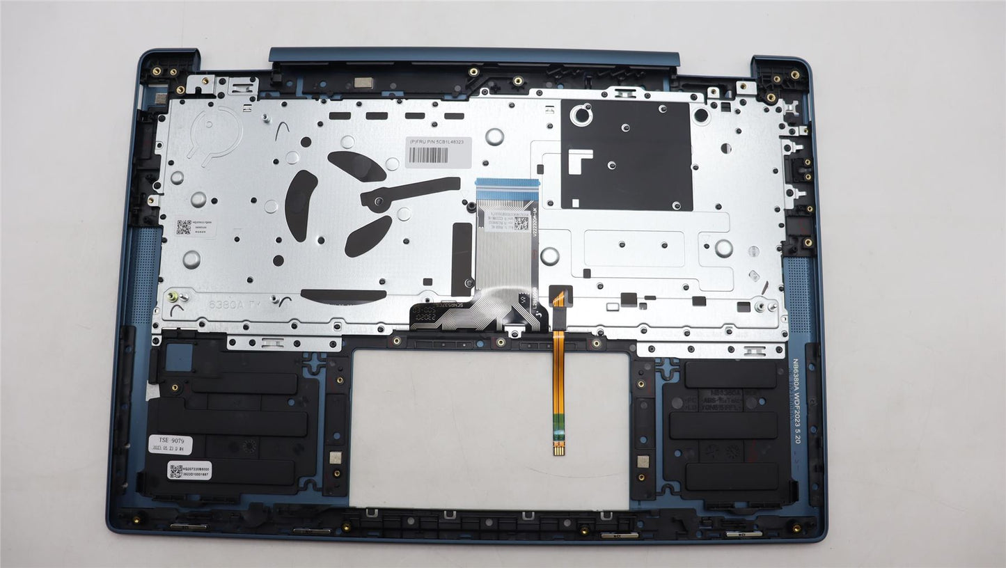 Lenovo Yoga 7 14ARP8 Keyboard Palmrest Top Cover Hungarian Tidal Teal 5CB1L48323