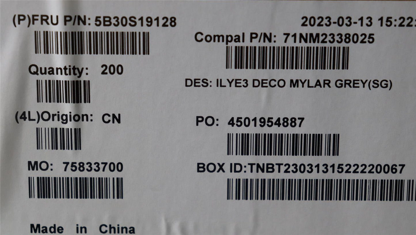 Lenovo Deco cover Mylar C 82YA SG 5B30S19128