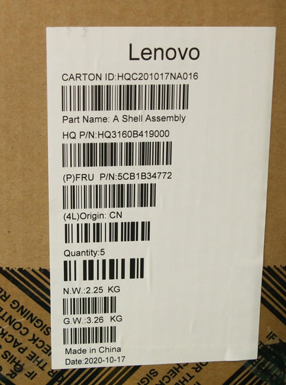 Lenovo LCD Cover B 82HG w/ Antenna Grey 5CB1B34772