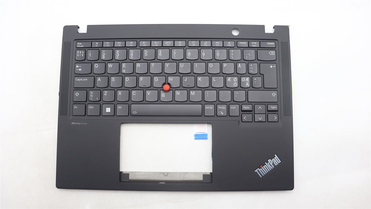 Lenovo ThinkPad X13 Gen 4 Keyboard Palmrest Top Cover Nordic Black 5M11L86010