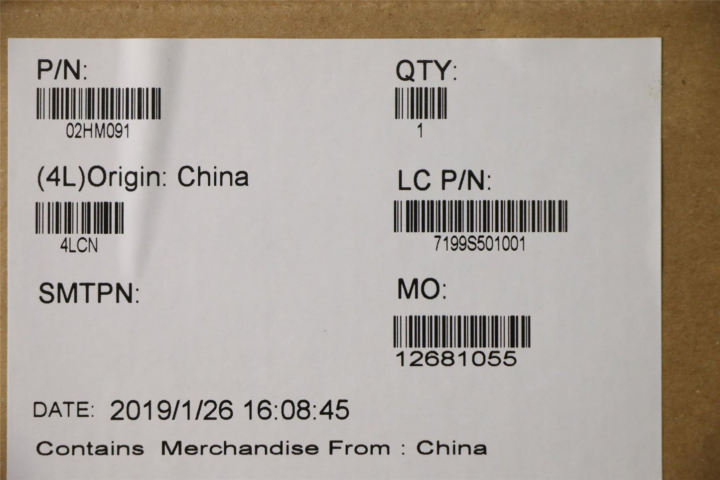 Lenovo MECHANICAL DA275 MB botside centermylar 02HM091