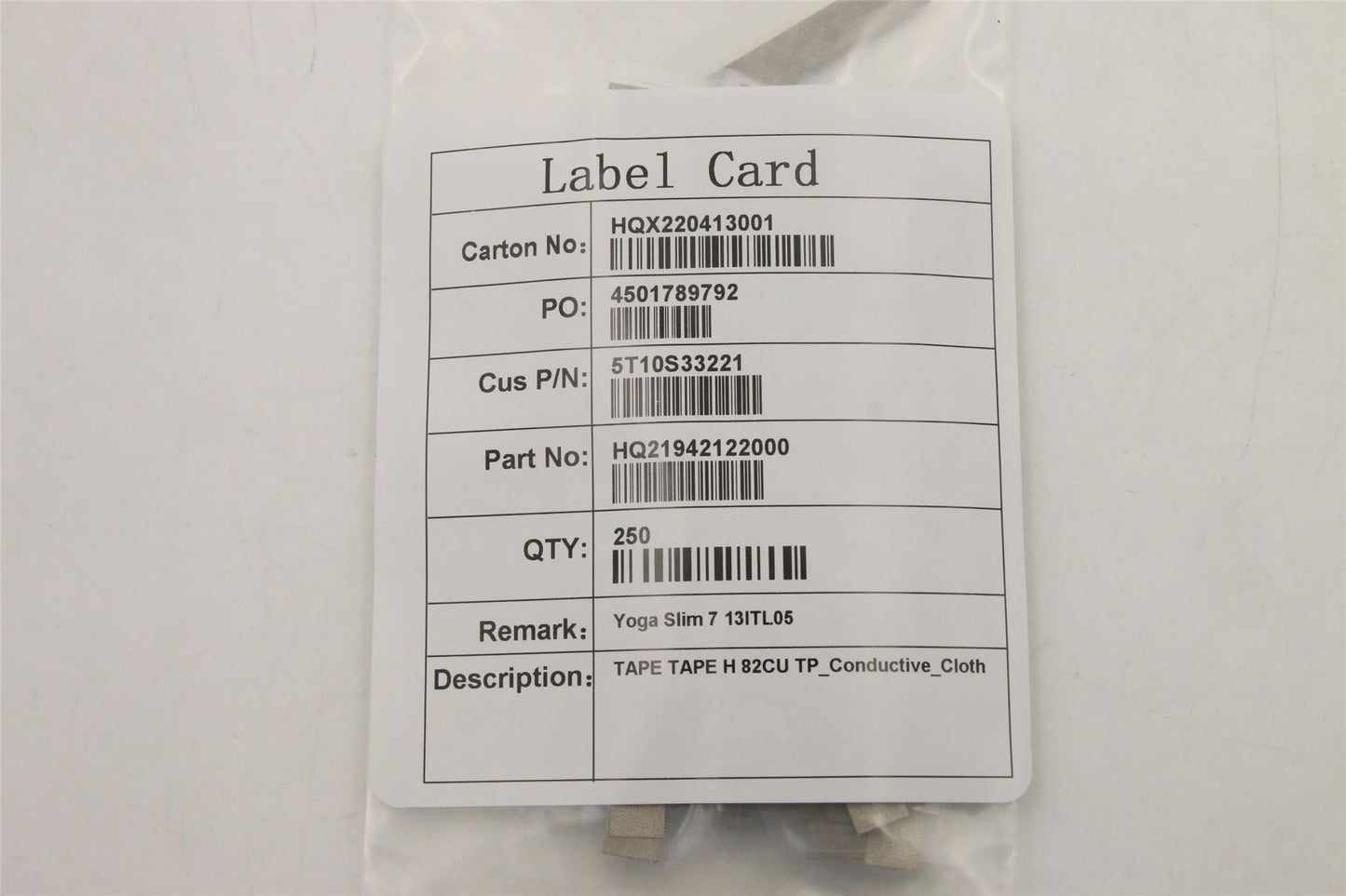 Lenovo 5T10S33221 TAPE TAPE H 82CU TP_Conductive_Cloth