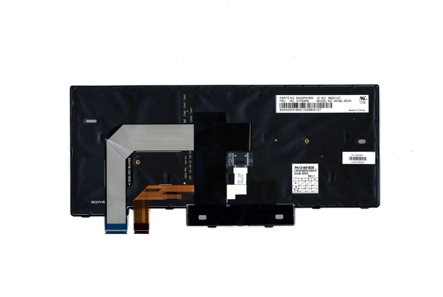 Lenovo ThinkPad T480 A485 Keyboard Nordic Black Backlit 01HX498
