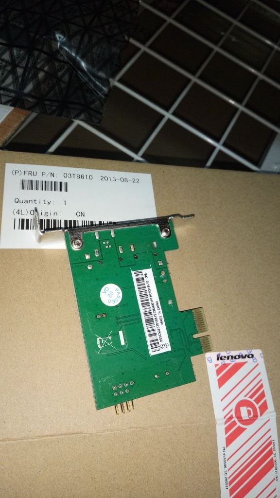 Lenovo 1394 LP PCIe PCI Board 03T8610