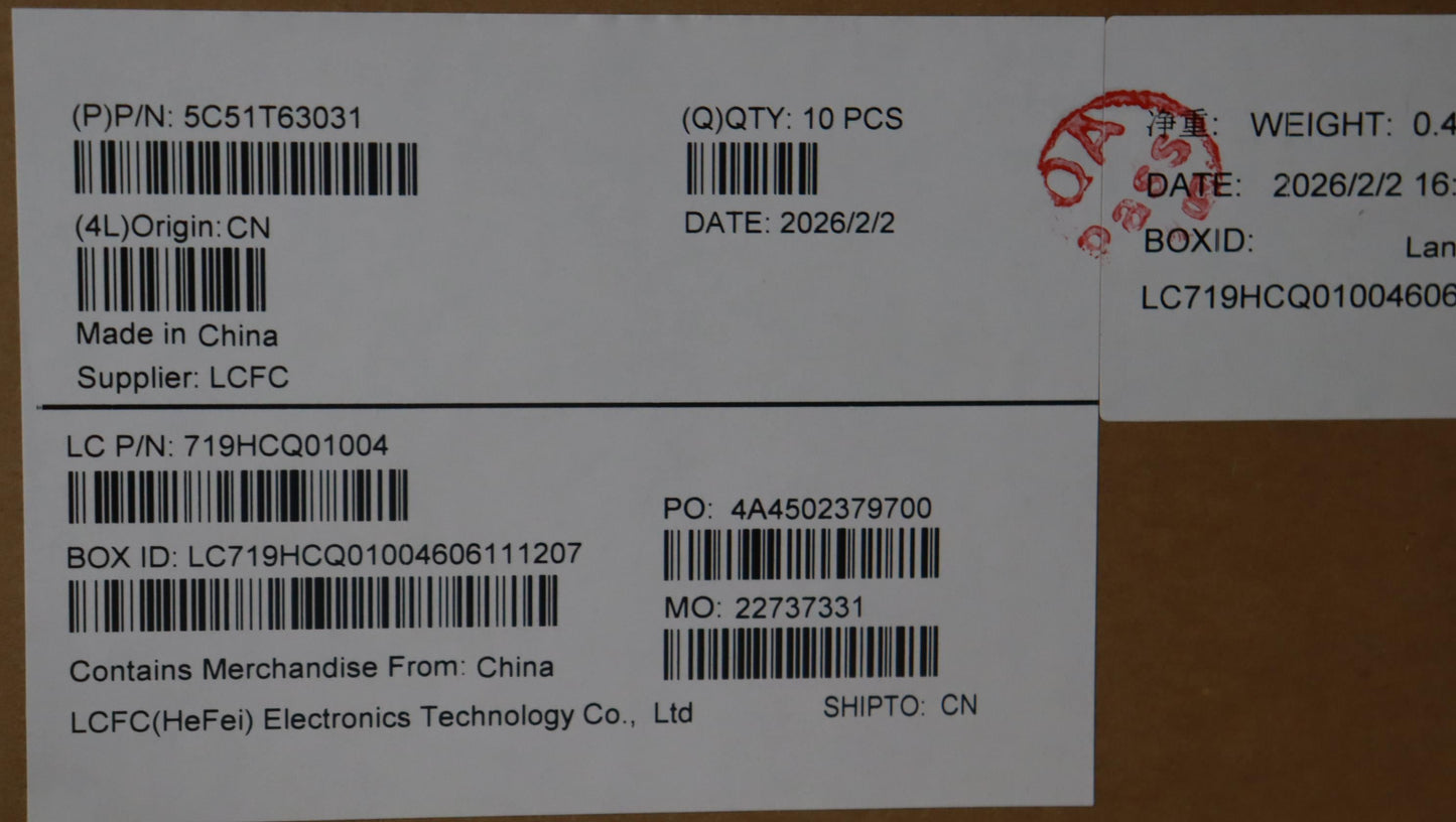 Lenovo CARDPOP FRU IO/B NSH761 NE063 NFP NVP I/O Board 5C51T63031