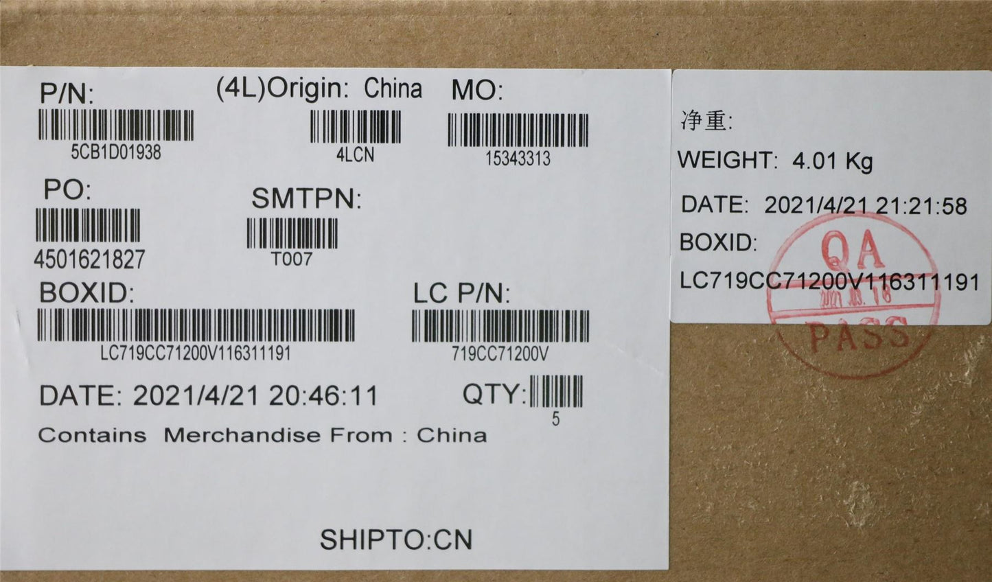 Lenovo V15-ADA Keyboard Palmrest Top Cover US Grey 5CB1D01938
