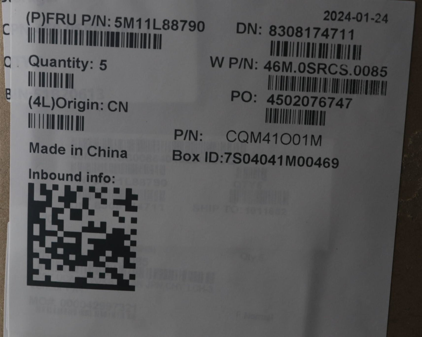 Lenovo  5M11L89012 5M11L88790 5M11L88864 5M11L88938