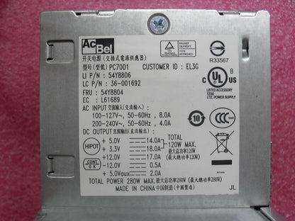 Lenovo ThinkCentre M57 M57p M58p M57e Power Supply PSU Power 54Y8804