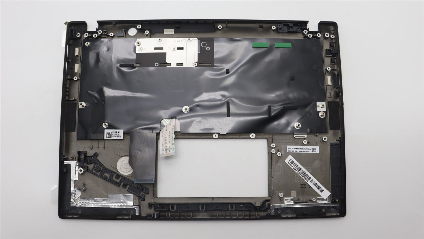 Lenovo ThinkPad X13 Gen 4 Keyboard Palmrest Top Cover Ukrainian Black 5M11L86316