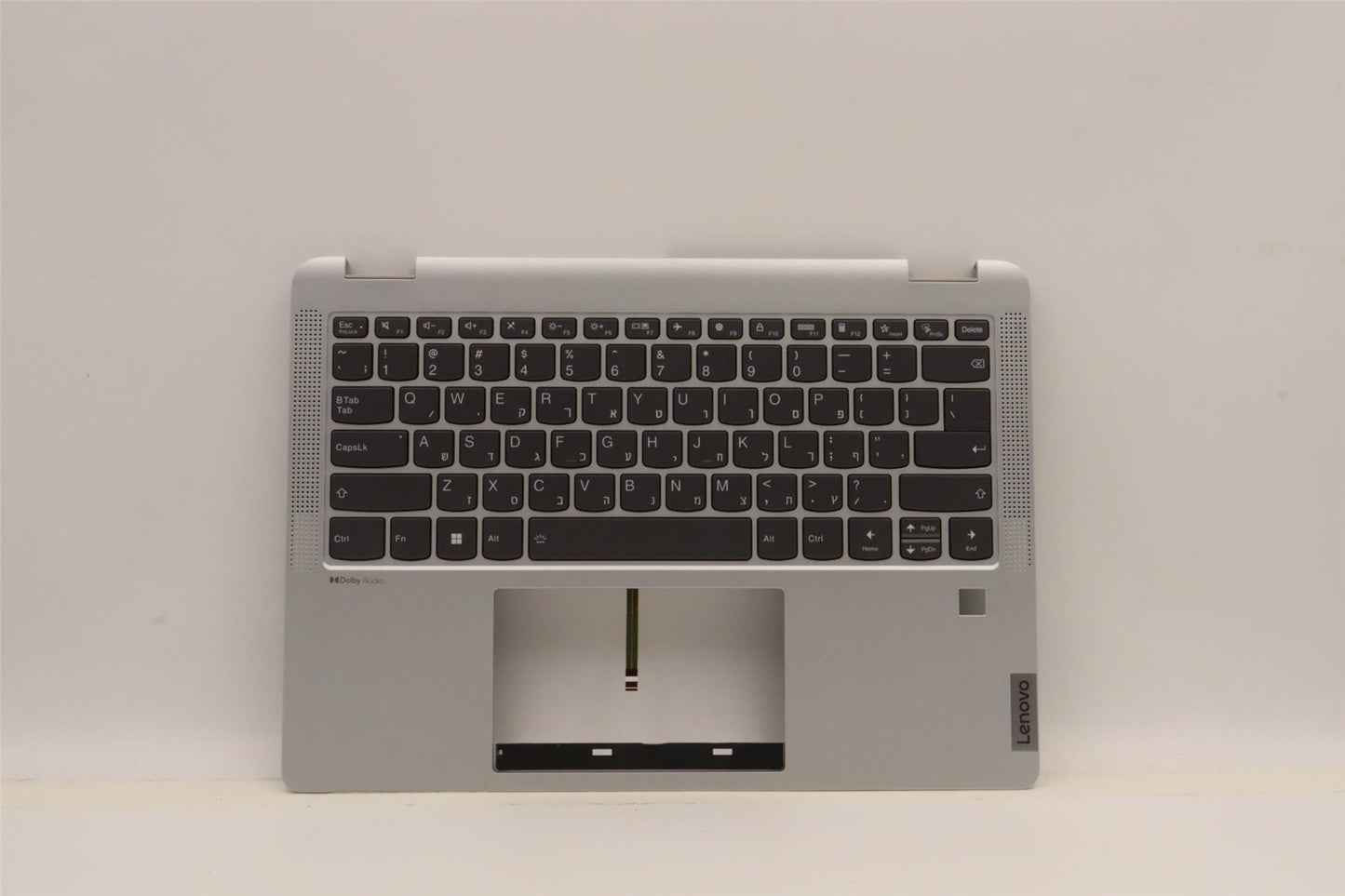 Lenovo IdeaPad 5 14IAU7 Keyboard Palmrest Top Cover Hebrew Cloud Grey 5CB1H79959