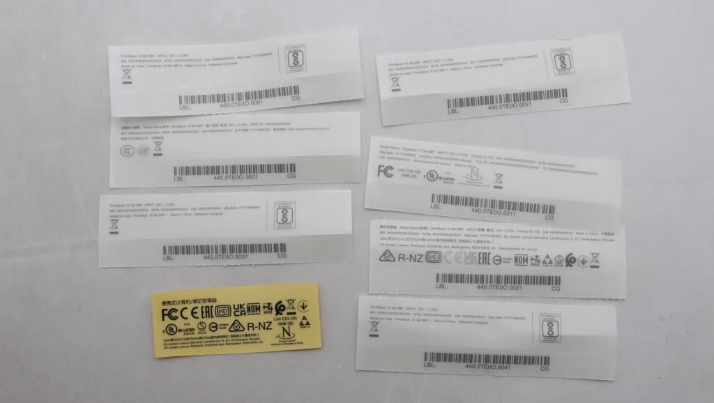 Lenovo LABEL W 21KK GEO KIT 5L10W35149