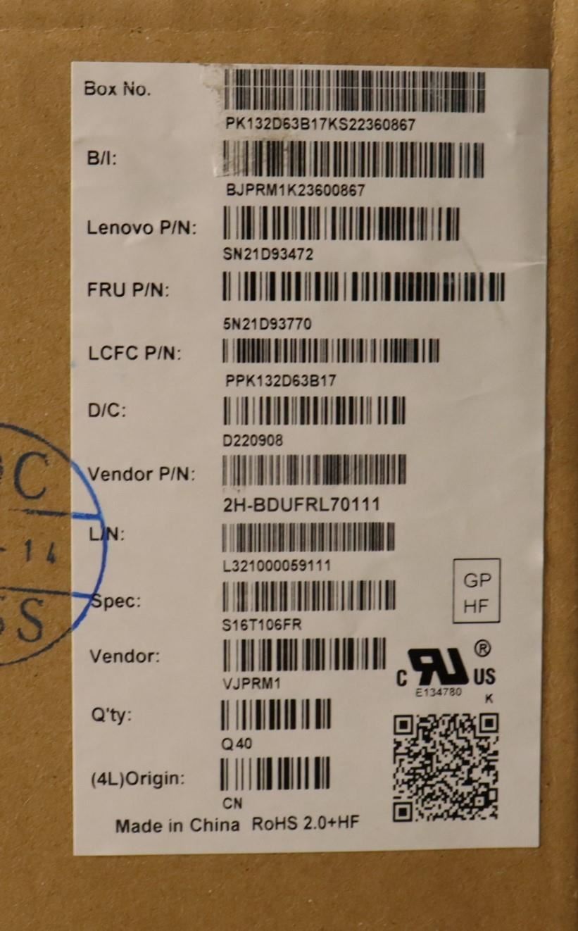 Lenovo ThinkPad P16s 1 L15 3 T16 1 Keyboard French Black Backlit 5N21D93770