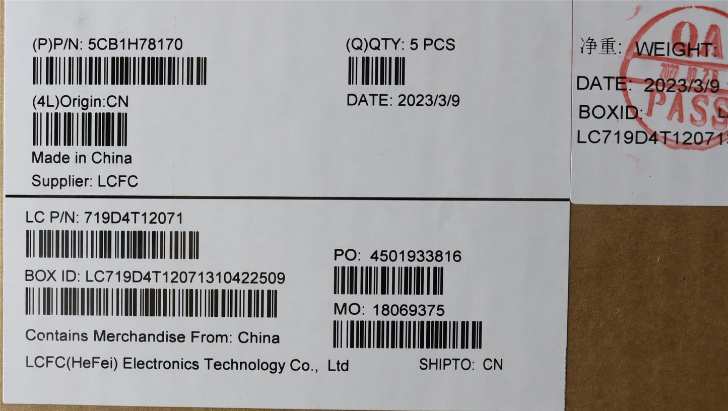 Lenovo IdeaPad 3 15IAU7 Palmrest Cover Touchpad Keyboard Italian 5CB1H78170