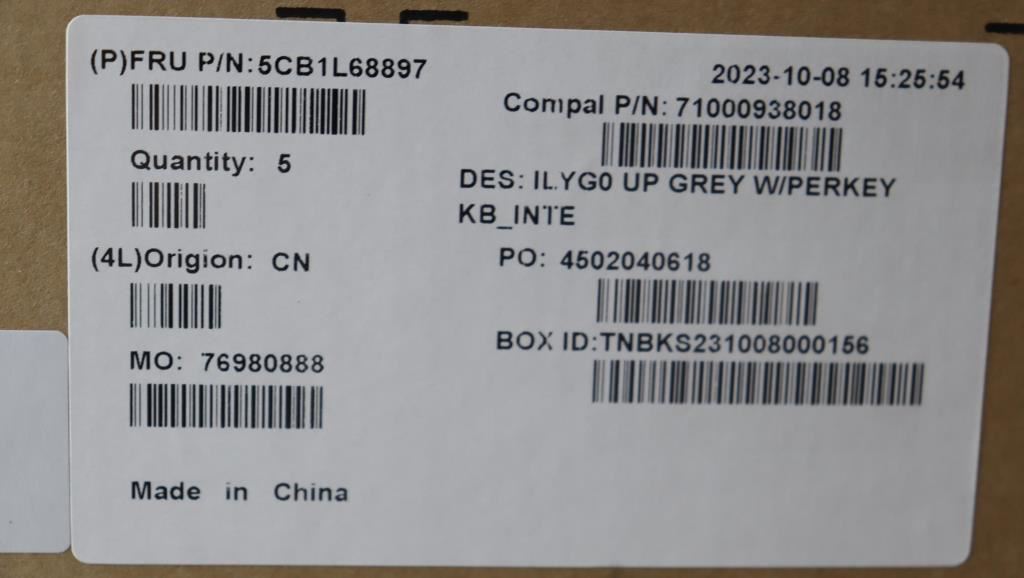 Lenovo Legion S7 16APH8 Palmrest Cover Touchpad Keyboard US Europe 5CB1L68897