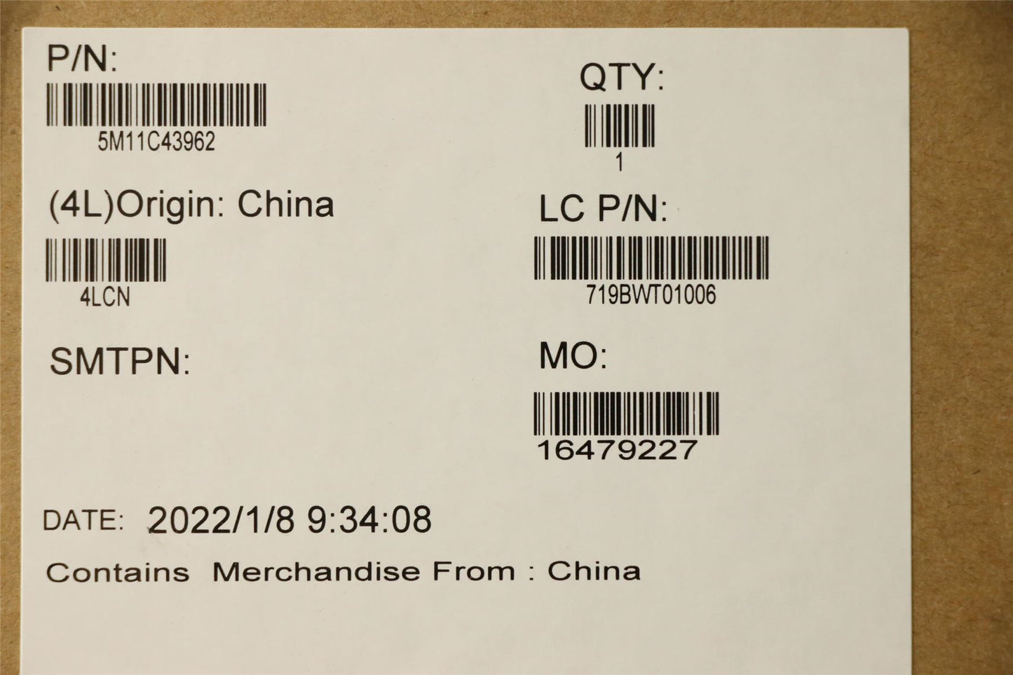 Lenovo MECH_ASM FRU W/MIC BZL Sheet+FHD/LP Tape 5M11C43962