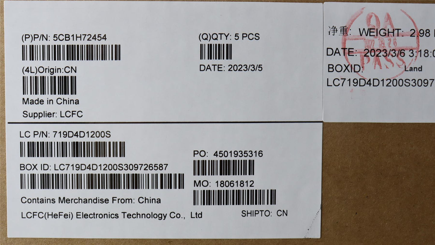 Lenovo Upper Case ASM_GER L82RM AB_FP_BL 5CB1H72454