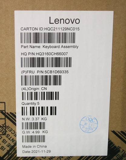 Lenovo IdeaPad 3 15IJL6 Palmrest Cover Touchpad Keyboard French Grey 5CB1D69335