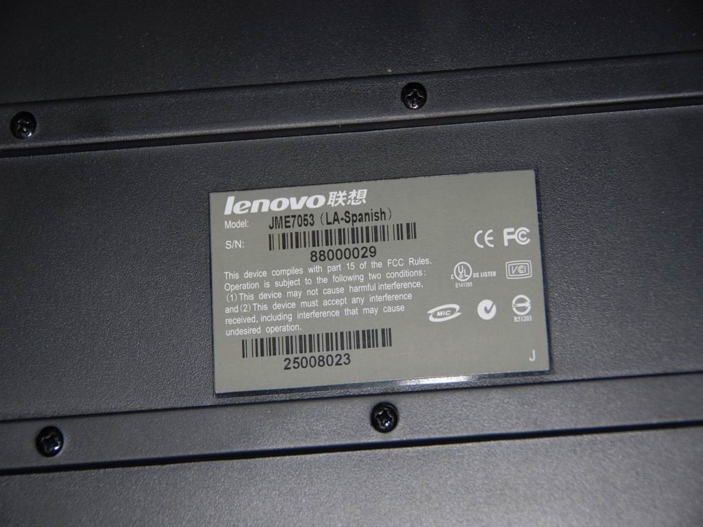 Lenovo Sunrex LXH-JME7053(LAS) PS/2 Latin American Spanish Keyboard 25008023