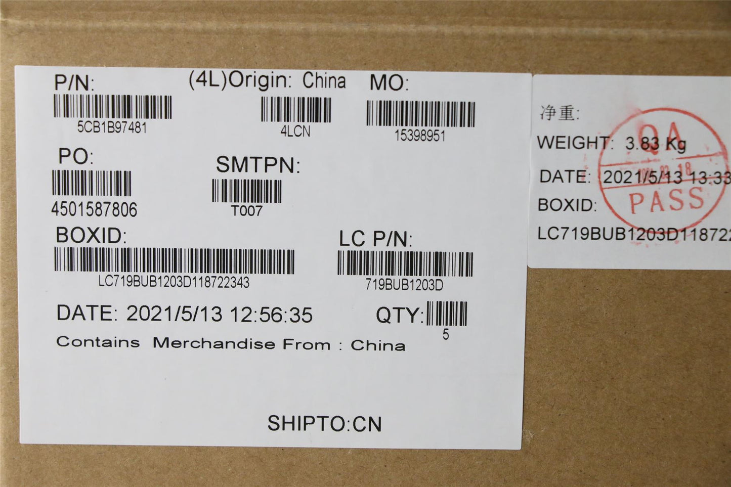 Lenovo IdeaPad 3-17ITL6 Palmrest Cover Touchpad Keyboard UK Europe 5CB1B97481