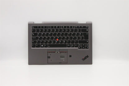Lenovo Yoga X1 4th Keyboard Palmrest Top Cover Slovenian Grey Backlit 5M10V24864