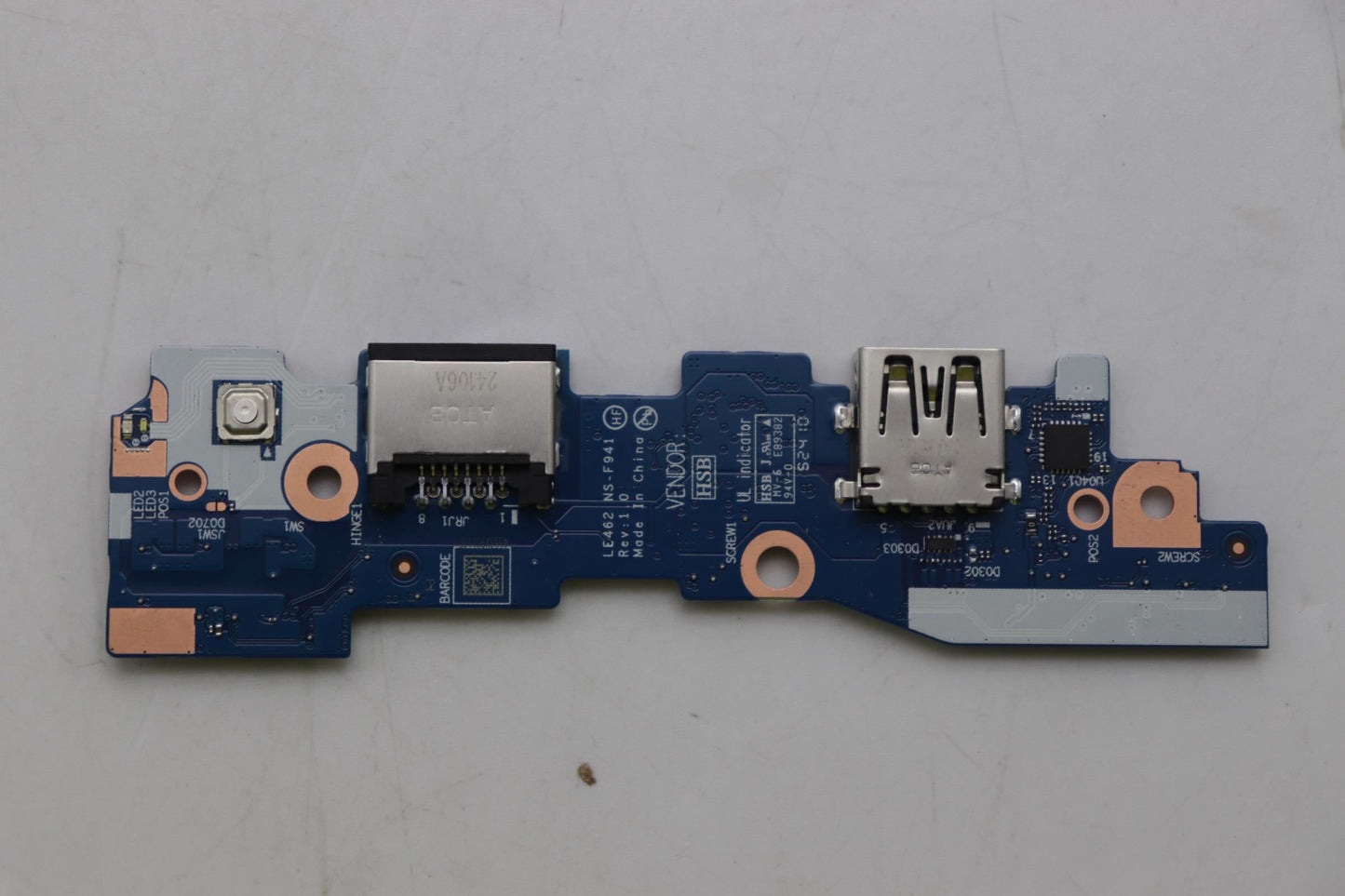 Lenovo CARDPOP FRUCARDPOP PCBA IO/B NSF941W/FPR Fingerprint FPR I/O Board 5C51J62797
