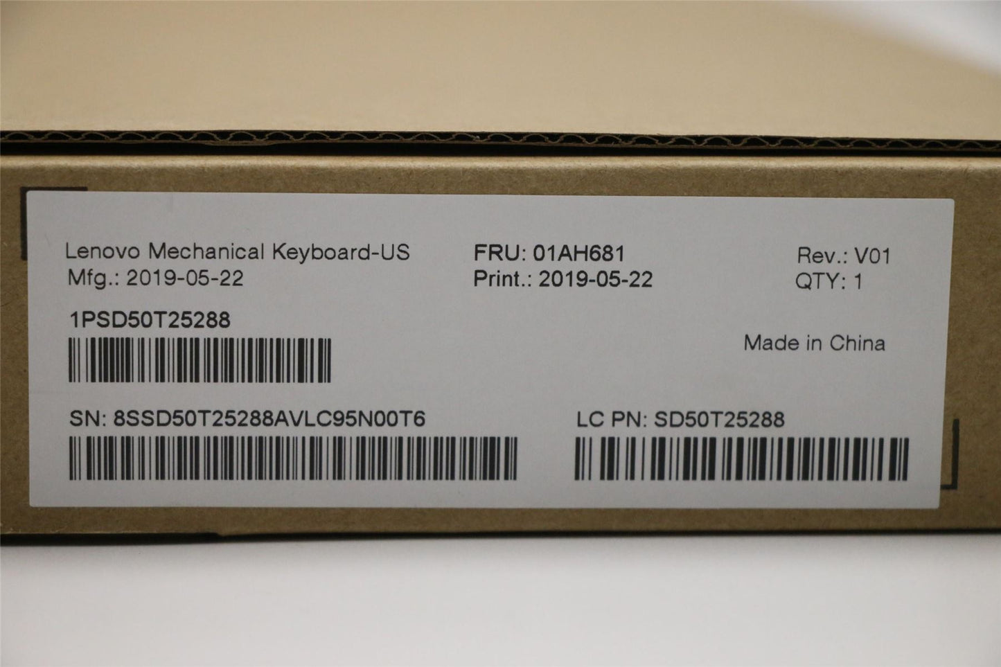 Lenovo G-Tech KG622U USB Keyboard Black 01AH681