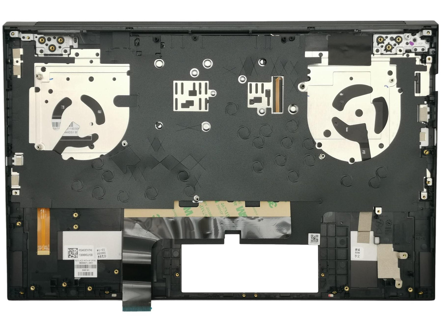 Genuine HP Omen 15-EN Palmrest Cover Keyboard Nordic Black Backlit M00667-DH1