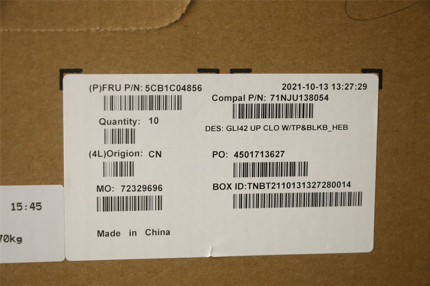 Lenovo IdeaPad 5 14ITL6 Palmrest Cover Touchpad Keyboard Hebrew 5CB1C04856