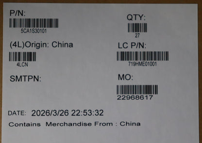 Lenovo FRU CH2.0mm 30' U4 T4 HST M.2 Board 5CA1S30100