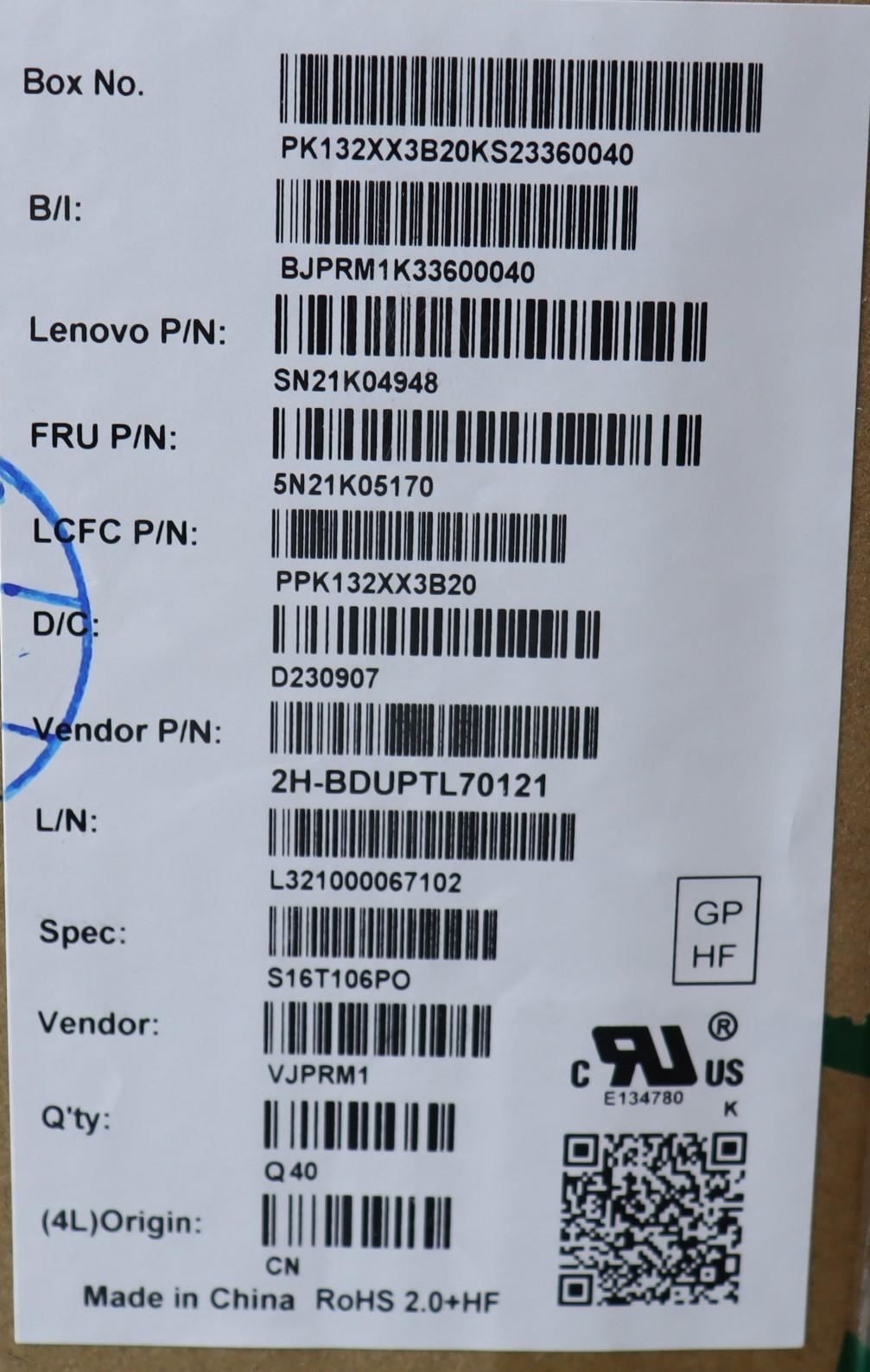 Lenovo ThinkPad P16v Gen 1 L15 Gen 4 T16 Gen 2 Keyboard Backlit 5N21K05170