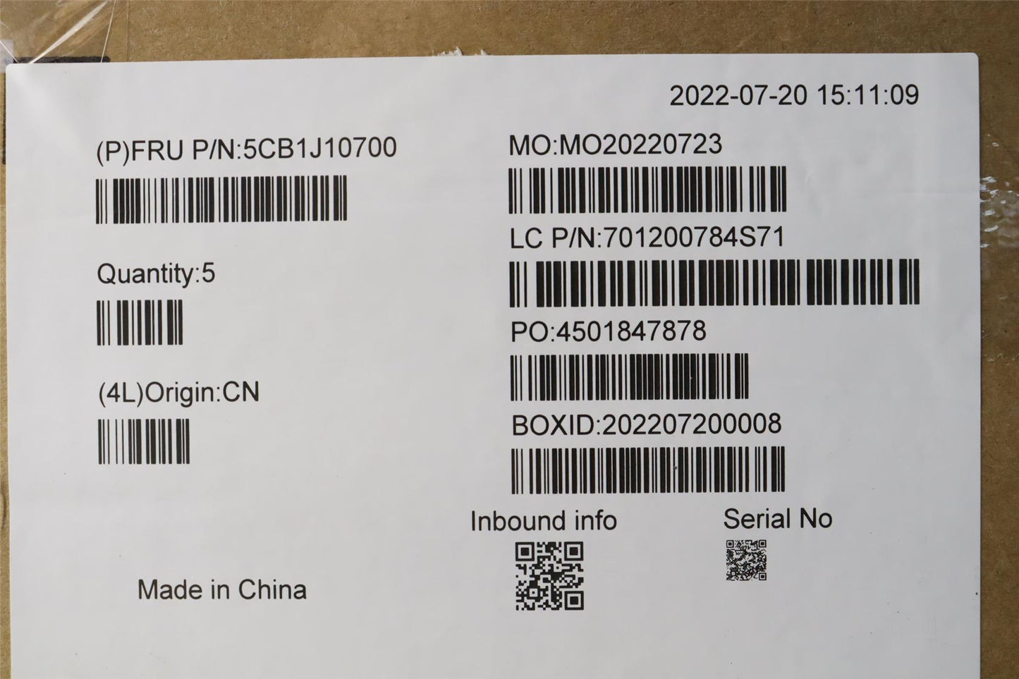 Lenovo Upper Case ASM_CZE/SLK WT82TQ BLSB 5CB1J10700