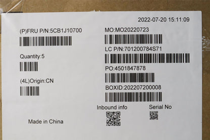 Lenovo Upper Case ASM_CZE/SLK WT82TQ BLSB 5CB1J10700