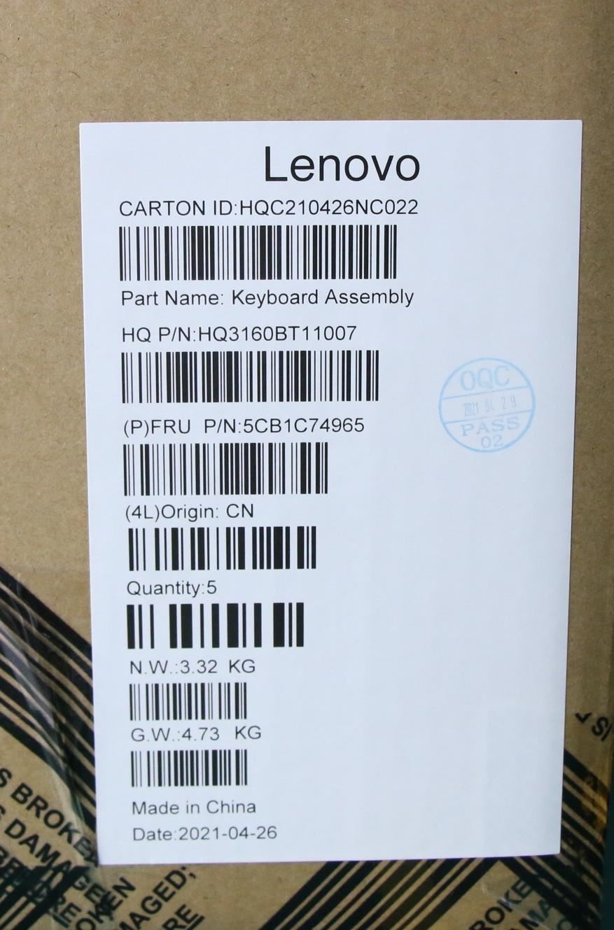 Lenovo IdeaPad 5 16ACH6 Palmrest Cover Touchpad Keyboard Arabic Black 5CB1C74965