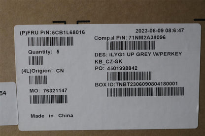 Lenovo Legion S7 16IRH8 Keyboard Palmrest Top Cover Czech slovakian 5CB1L68016