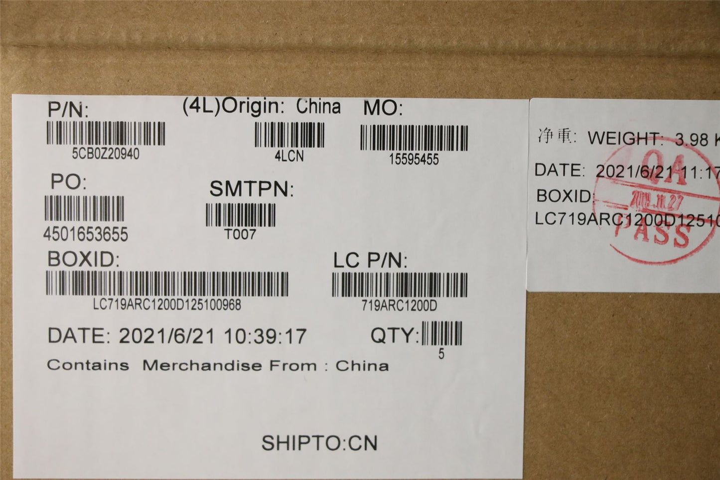 Lenovo Upper Case ASM_PO L82C3IGTEX 5CB0Z20940